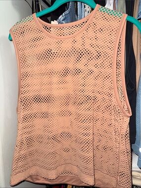 lululemon athletica Peach Mesh Muscle Tee